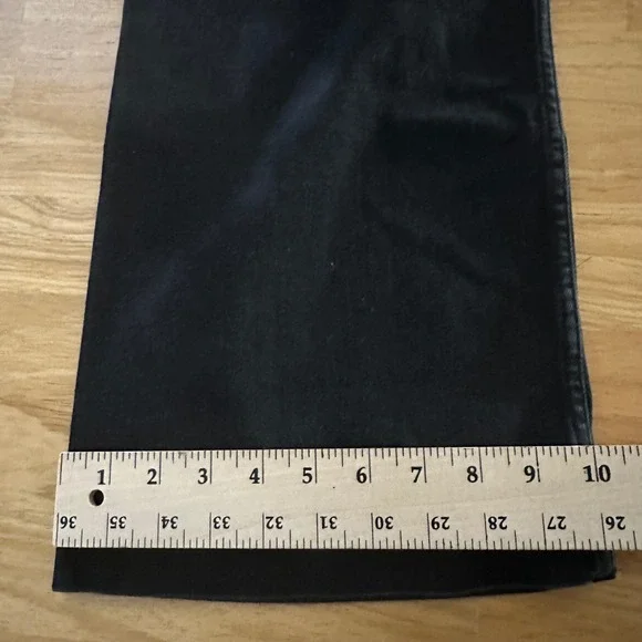 Maeve Anthropologie The Colette Wide Leg Pants Black Cropped High Rise Size 29 - Picture 10 of 11